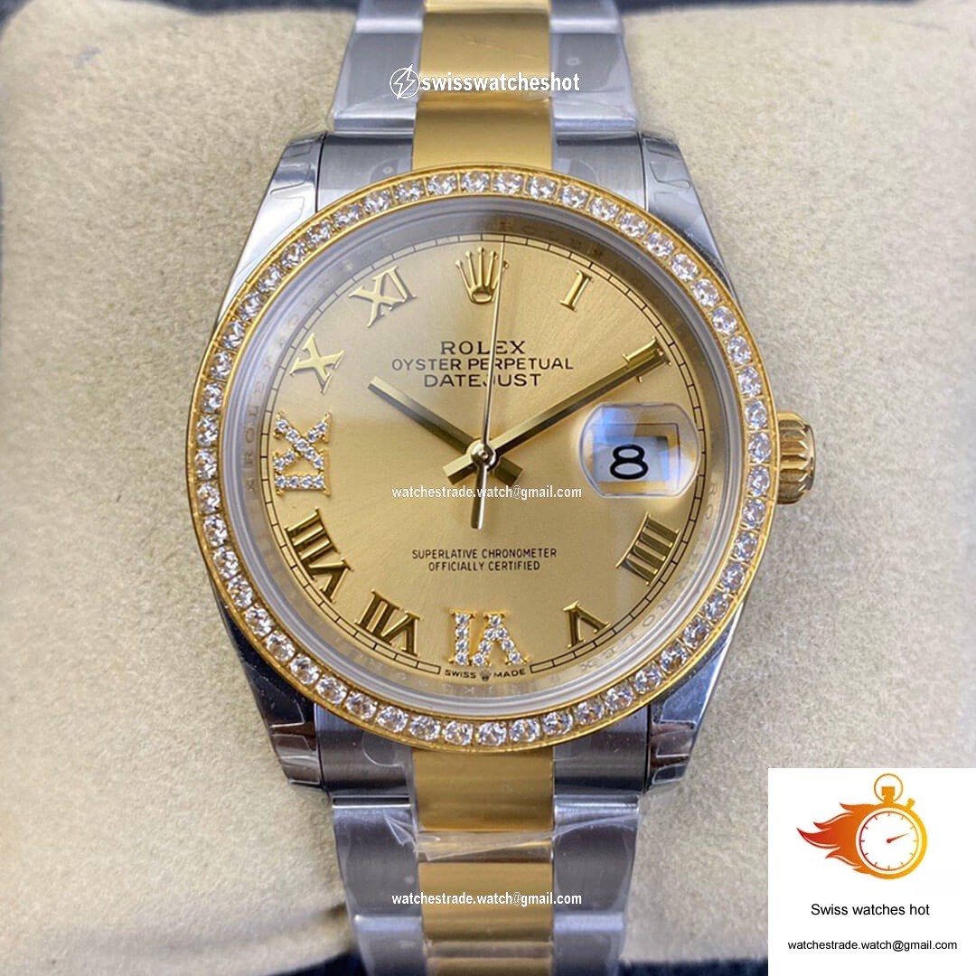 Rolex Datejust 126283 EW Factory Diamond Gold Dial 1