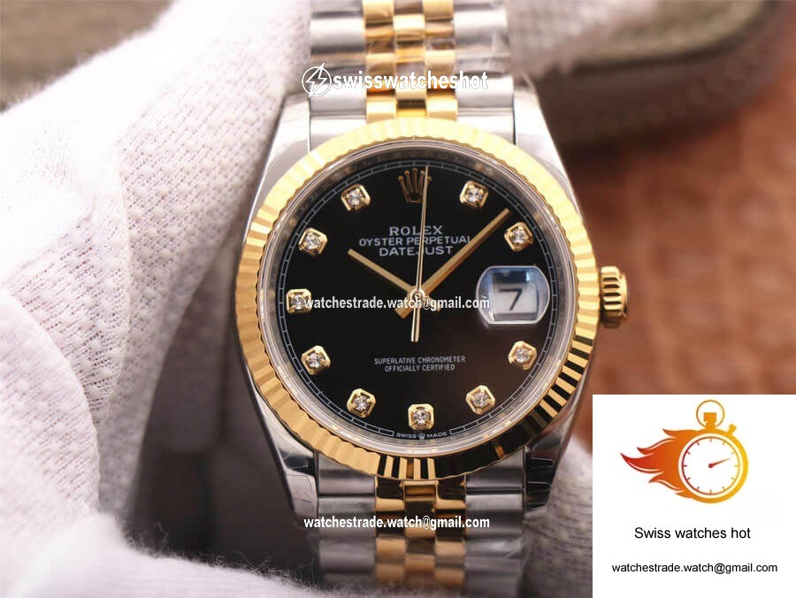 Rolex Datejust M126233-0021 EW Factory Diamond Black Dial 1