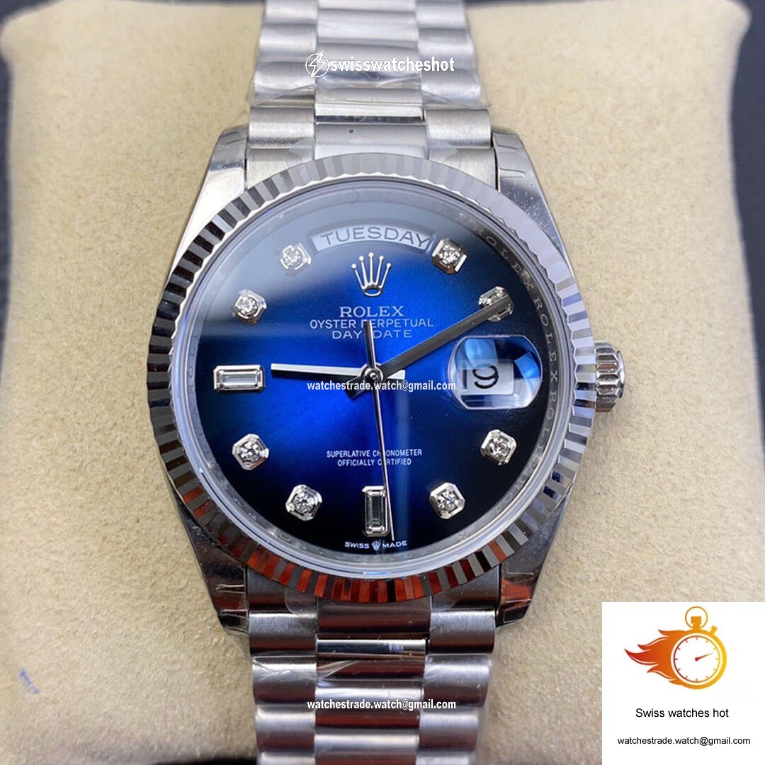 Rolex Day-Date M128239-0023 EW Factory Diamond Gradient Blue Dial 1