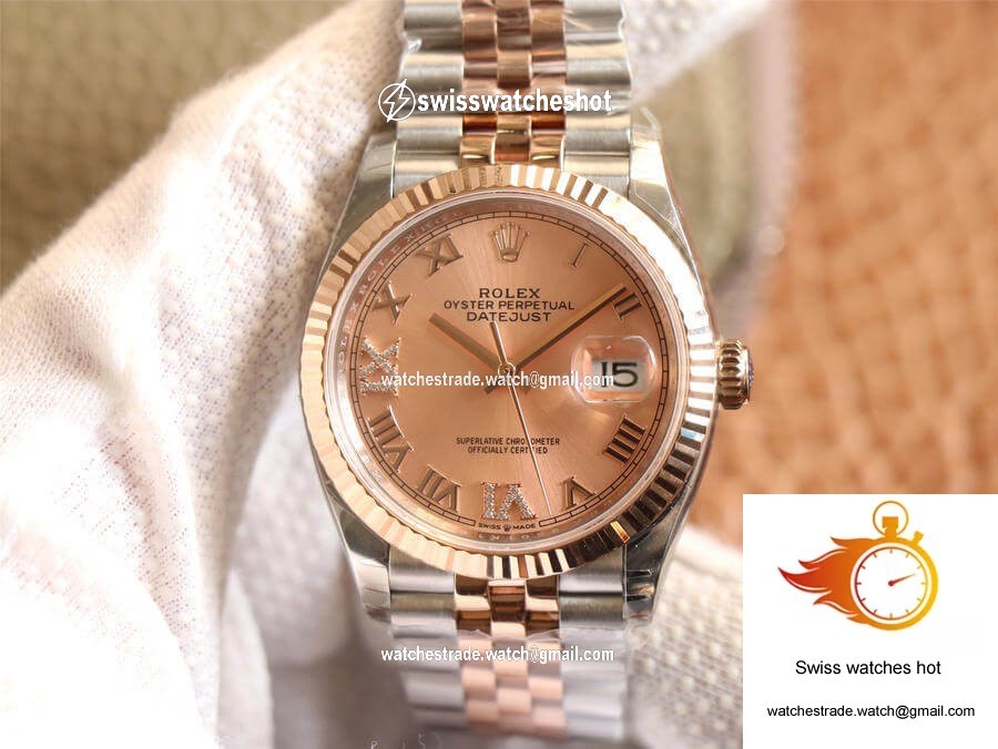 Rolex Datejust M126231-0027 EW Factory Diamonds Rose Gold Dial 1