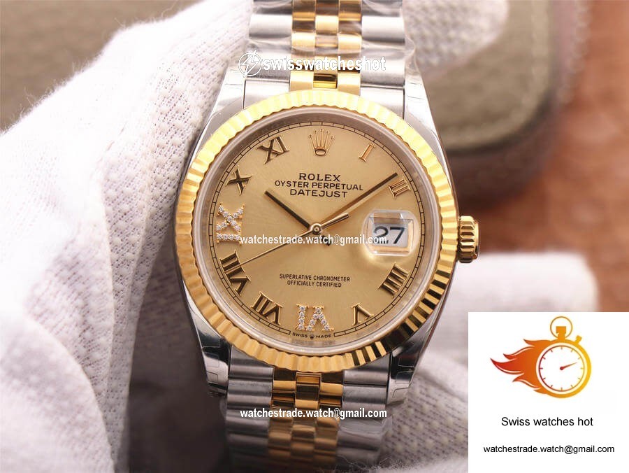 Rolex Datejust 126233 EW Factory Diamond Gold Dial 1