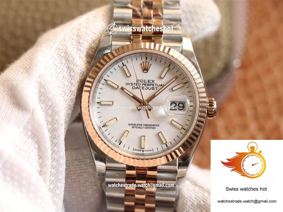 Rolex Datejust M126231-0017 EW Factory Rose Gold White Dial 1
