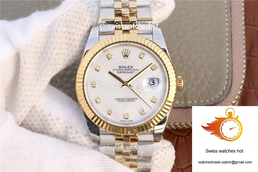 Rolex Datejust M126333-0018 EW Factory Yellow Gold White Dial 1