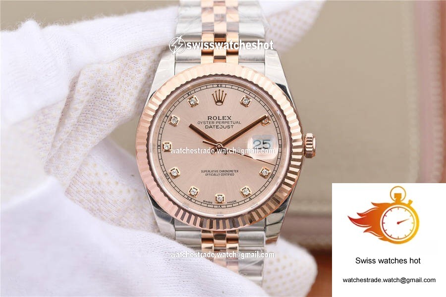 Rolex Datejust M126331-0008 EW Factory Rose Gold Sundust Dial 1