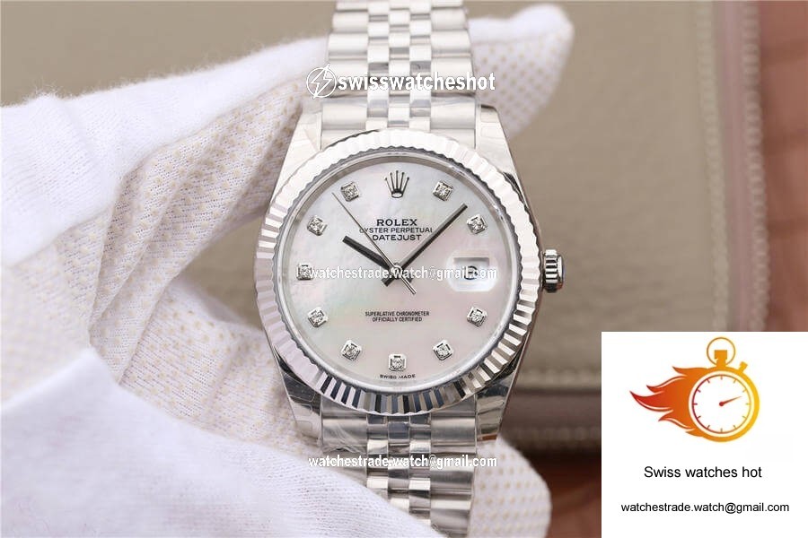 Rolex Datejust M126334-0020 EW Factory White Mother-Of-Pearl Dial 1