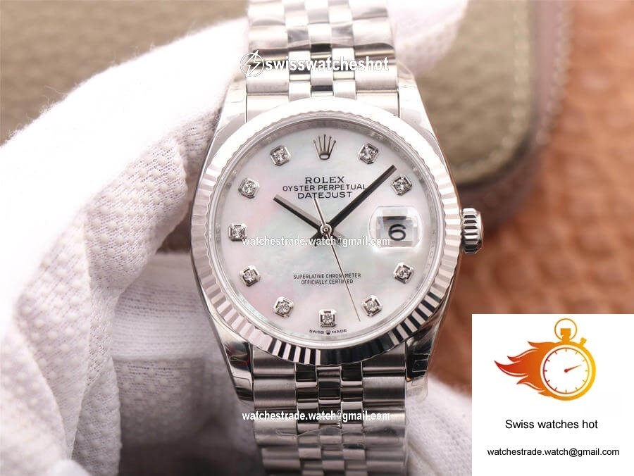 Rolex Datejust M126234-0019 EW Factory White Mother-Of-Pearl Dial 1