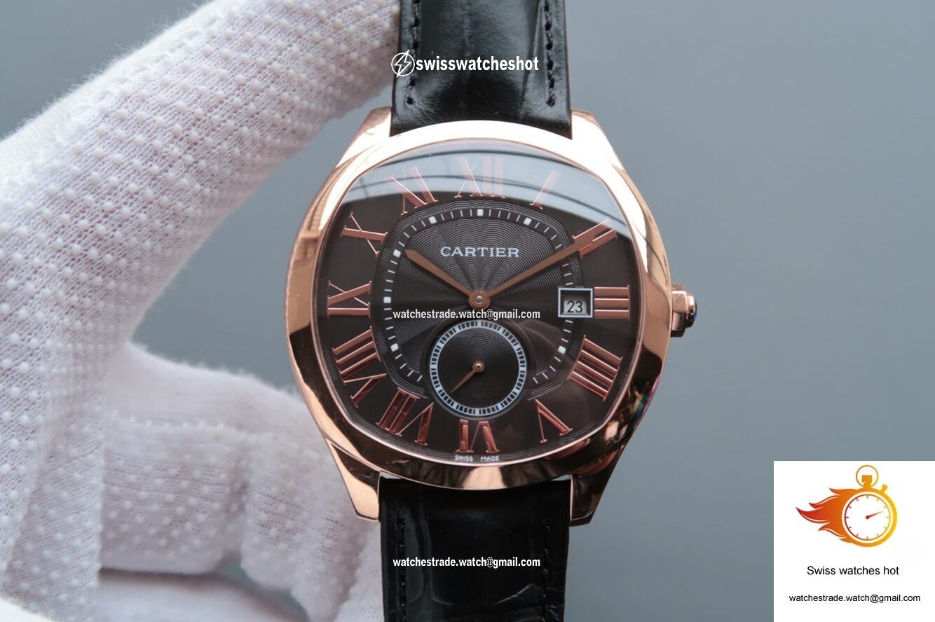 Drive De Cartier WGNM0004 V6 Factory Rose Gold Grey Dial 1