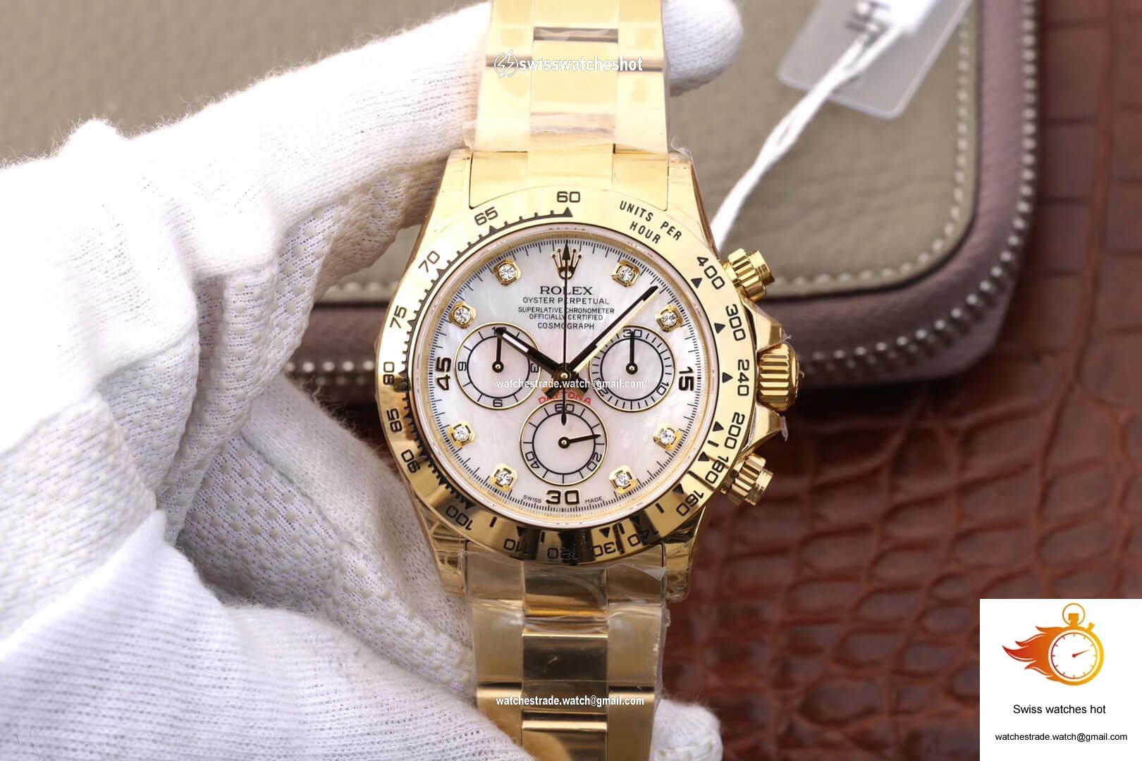 Rolex Daytona Cosmograph 116528-78598 JH Factory Yellow Gold Diamonds Dial 1