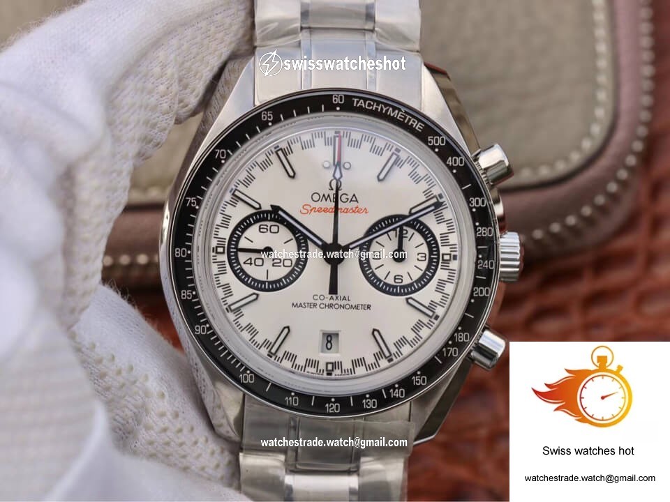 Omega Speedmaster Racing Chronograph 329.30.44.51.04.001 OM Factory White Dial 1