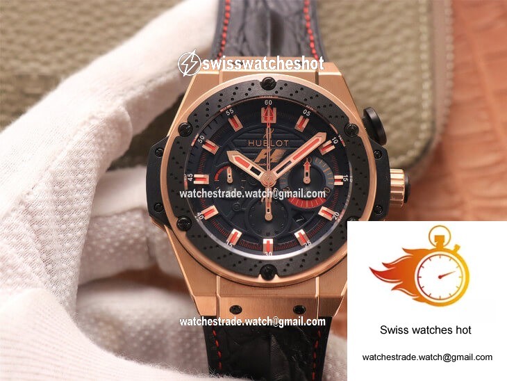 Hublot King Power Ferrari F1 V6 Factory Black Dial Rose Gold 1