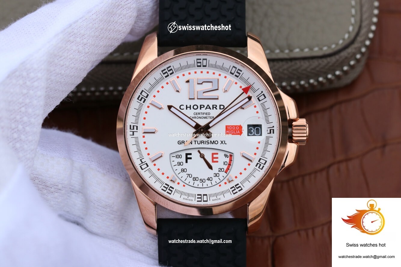 Chopard Classic Racing Mille Miglia 161272-5001 V6 Factory White Dial Rose Gold 1
