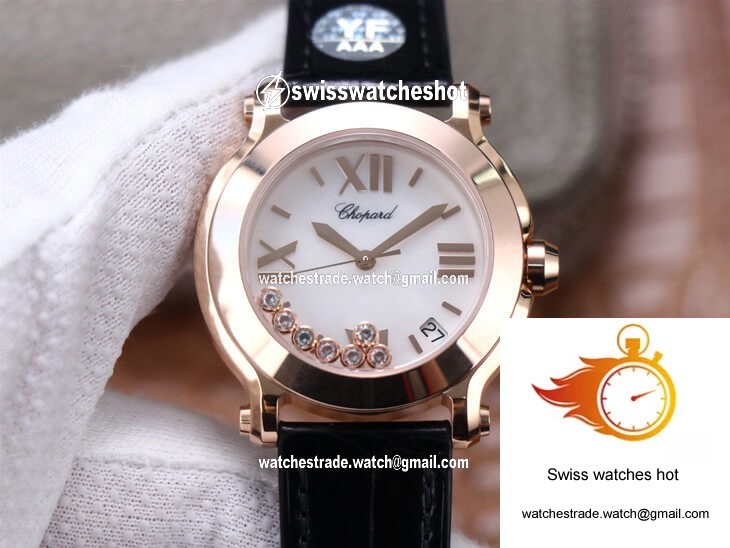Chopard Happy Sport 278492 YF Factory White Dial Rose Gold 1
