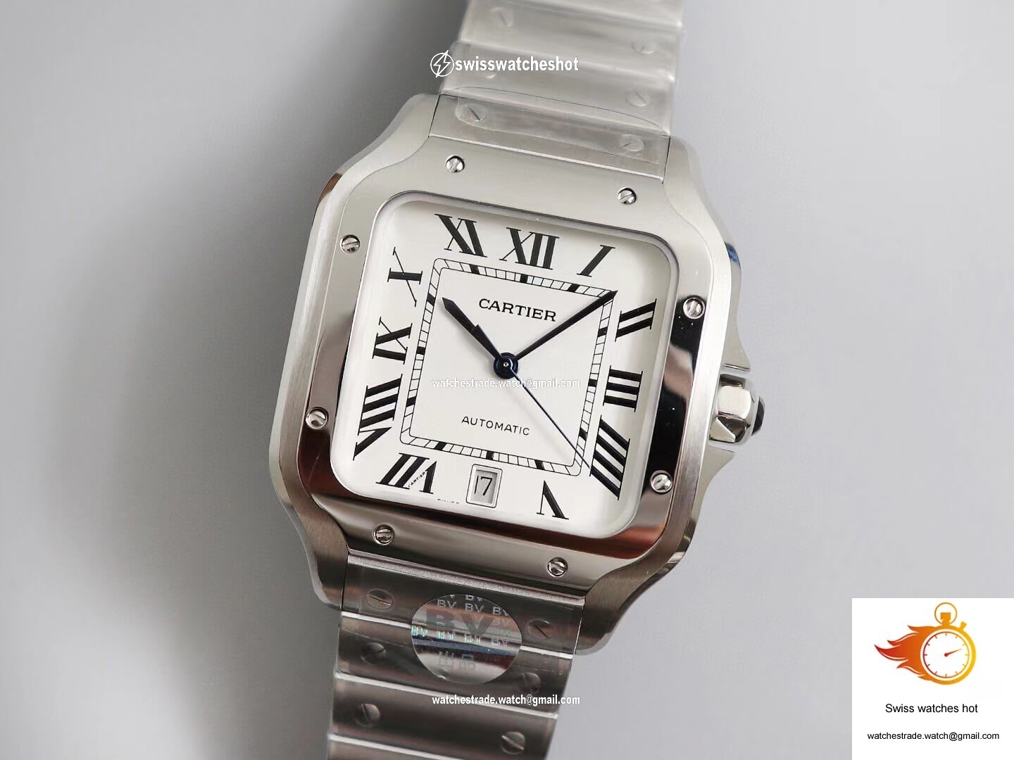 Cartier Santos WSSA0009 BV Factory White Dial 1