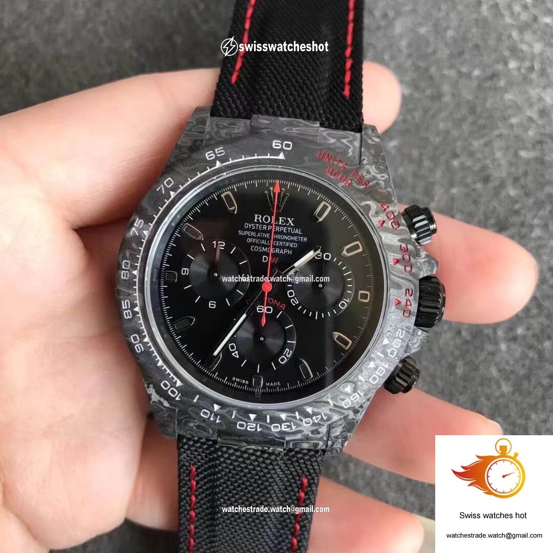 Rolex Daytona Cosmograph Carbon Fiber Diw Customized Version Noob Factory Black Dial 1