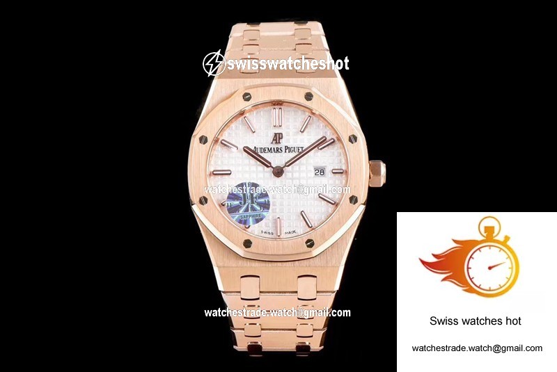 Audemars Piguet Royal Oak Quartz 67650OR.OO.1261OR.01 JF Factory White Dial 1