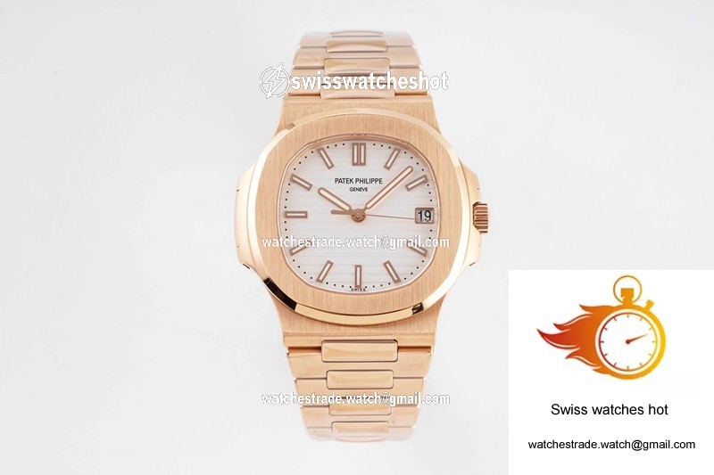 Patek Philippe Nautilus 5711/1R-001 PPF Factory V4 Rose Gold White Dial 1
