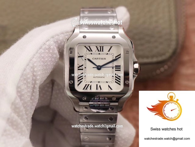 Cartier Santos WSSA0029 BV Factory Silver White Dial 1