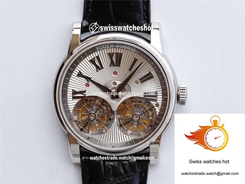 Roger Dubuis Hommage RDDBHO0562 Double Flying tourbillon JB Factory White Gold Case 1