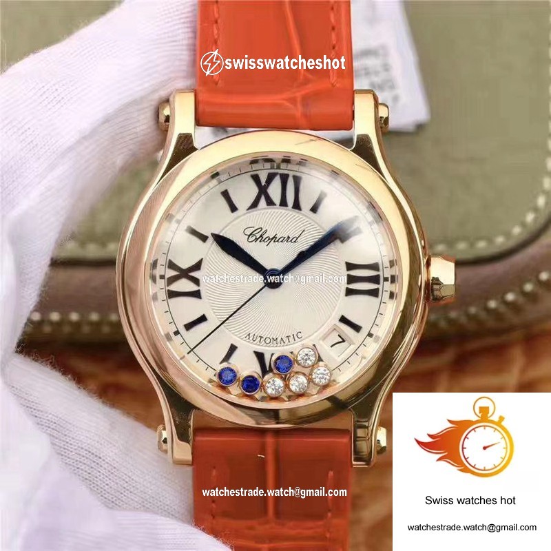 Chopard Happy Sport 274808 Rose Gold Diamonds YF Factory White Dial 1