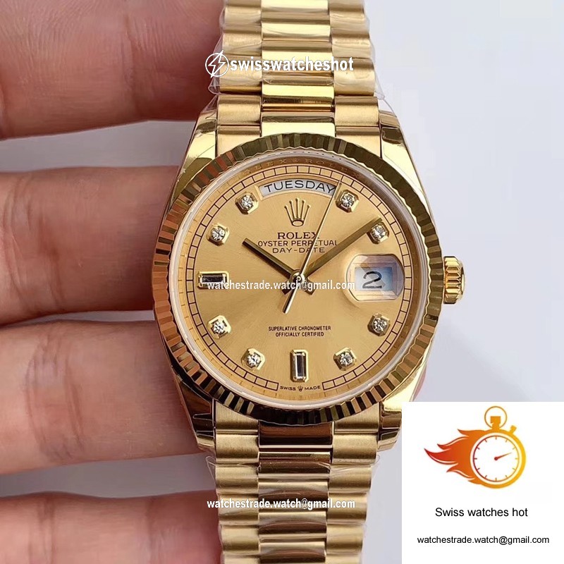 Rolex Day-Date M128238-0008 Yellow Gold EW Factory Champagne Dial 1
