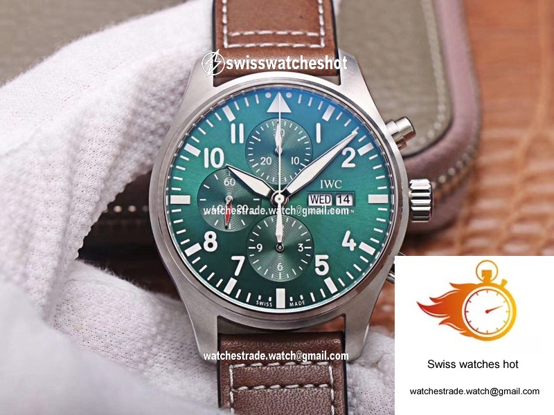 IWC Pilot Chronograph IW377726 ZF Factory Green Dial 1