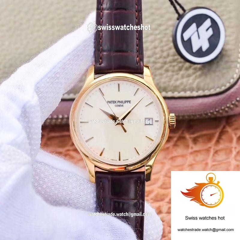 ZF Factory Patek Philippe Calatrava Yellow Gold 5227J-001 Flip Back Version 1
