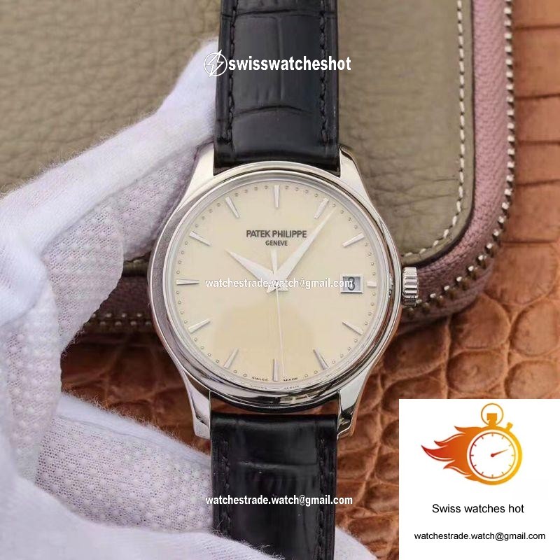 ZF Factory Patek Philippe Calatrava Automatic Date White Dial Watch 5227 Flip Back Version 1
