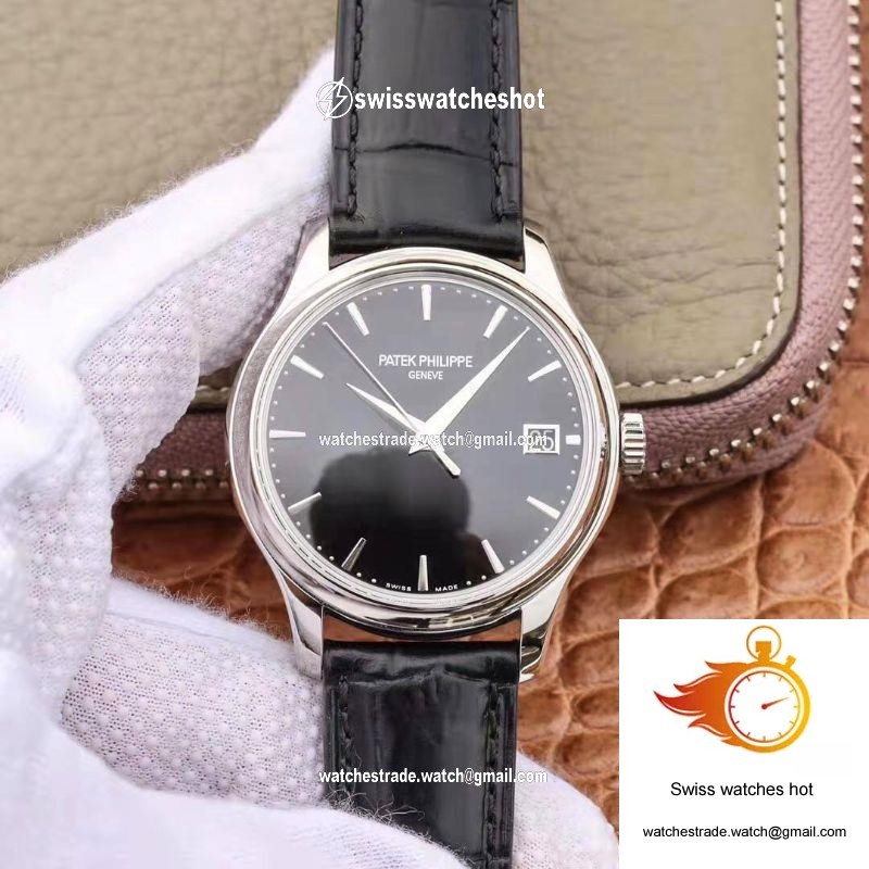 ZF Factory Patek Philippe Calatrava Automatic Date Black Dial Watch 5227G-010 Flip Back Version 1