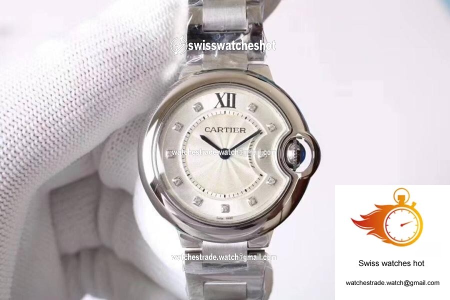 Ballon Bleu De Cartier WE9020 33mm V6 Factory White Dial 1