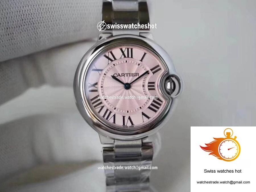 Ballon Bleu De Cartier WE902073 33mm V6 Factory Pink Dial 1
