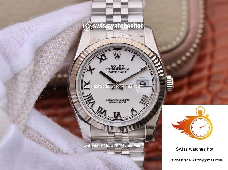 Rolex Datejust 116234 36mm AR Factory White Dial With Roman Time Scale 1