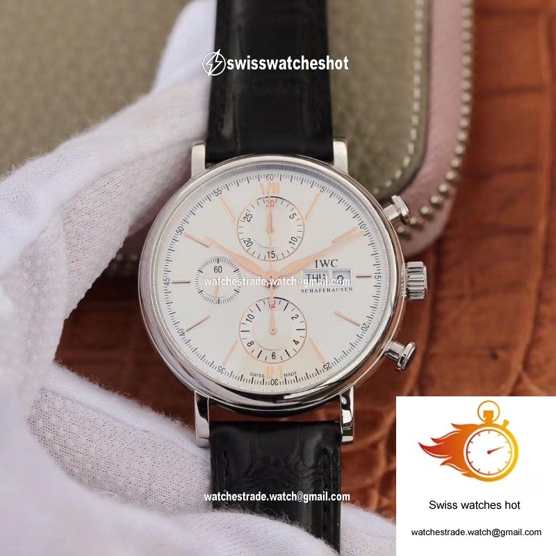 IWC Portofino Chronograph Multi-function IW391022 ZF Factory White Dial With Rose Gold Markers 1