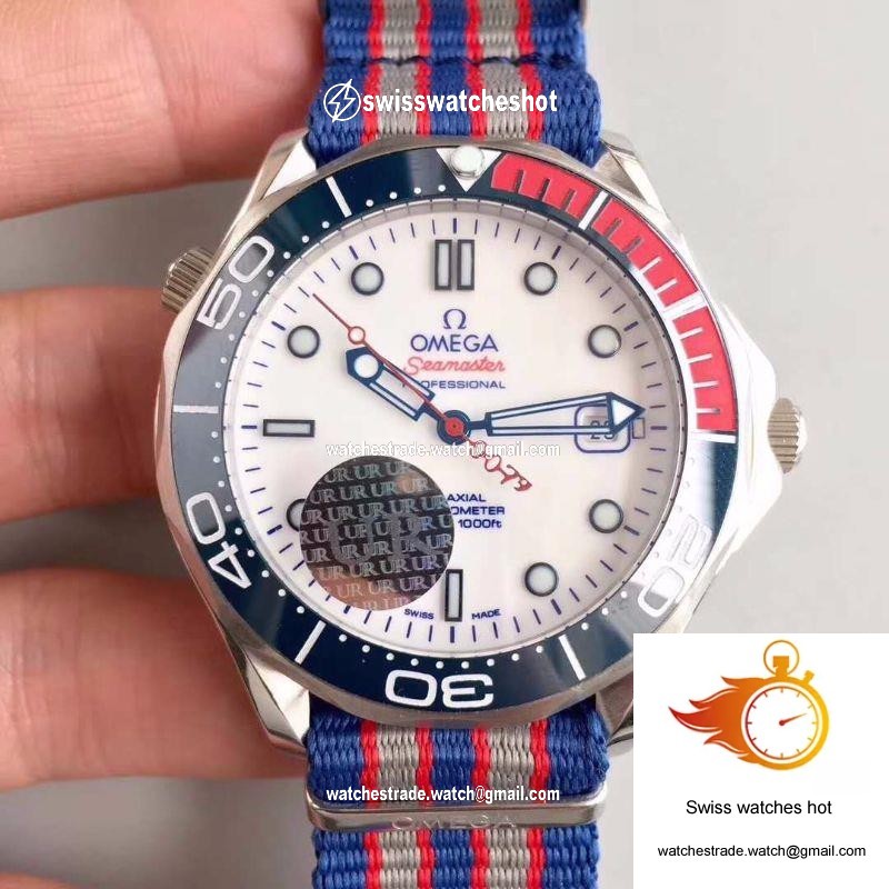 Omega Seamaster Diver 300M Co-Axial 41MM Commander 007 212.32.41.20.04.001 UR Factory White Dial 1
