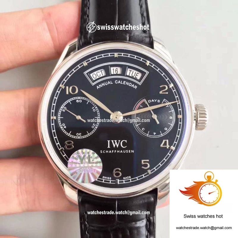 IWC Portugieser Annual Calendar IW503502 YL Factory Black Dial 1