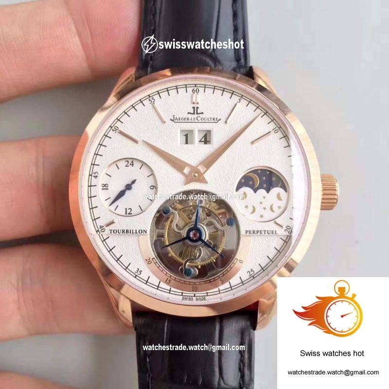 Jaeger-LeCoultre Master Grande Tradition Tourbillon Rose Gold White Dial 1