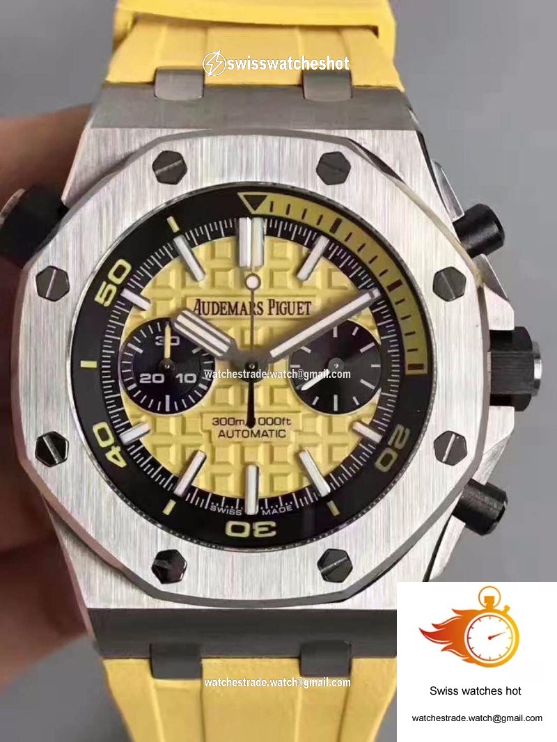 Audemars Piguet Royal Oak Offshore Diver Chronograph 26703ST.OO.A051CA.01 JF Factory Yellow Dial 1