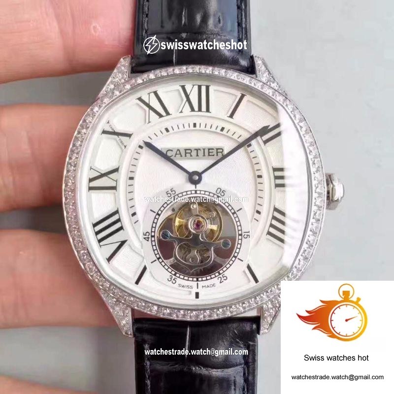 Drive De Cartier W4100013 Tourbillon White Textured Dial 1