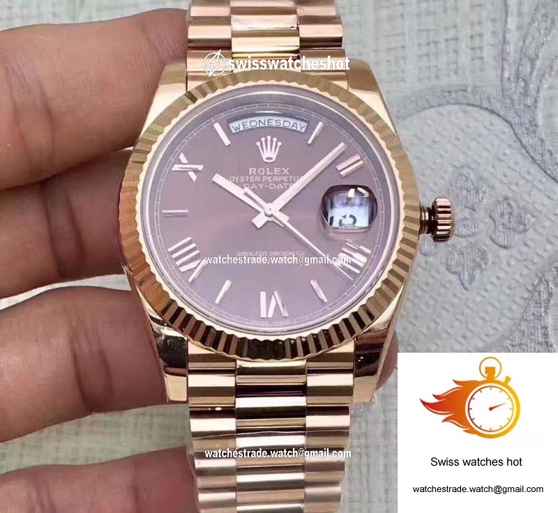 Rolex Day Date 228235 2018 40mm EW Factory Purple Dial 1