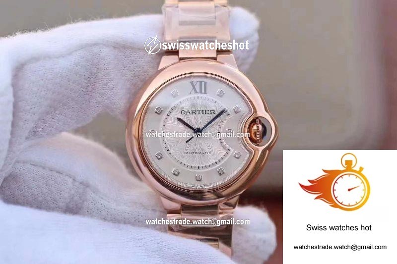 Ballon Bleu De Cartier Ladies 33 WE902062 V9 Factory White Textured Dial 1