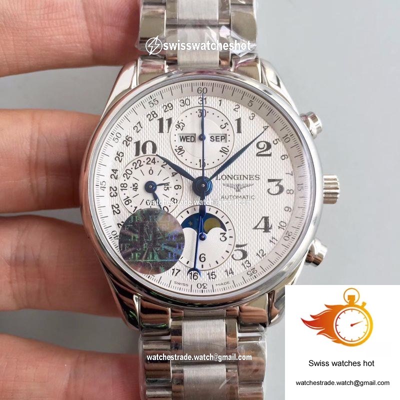 Longines Master Collection Moonphase Chronograph L2.673.4.78.6 JF Factory White Dial 1