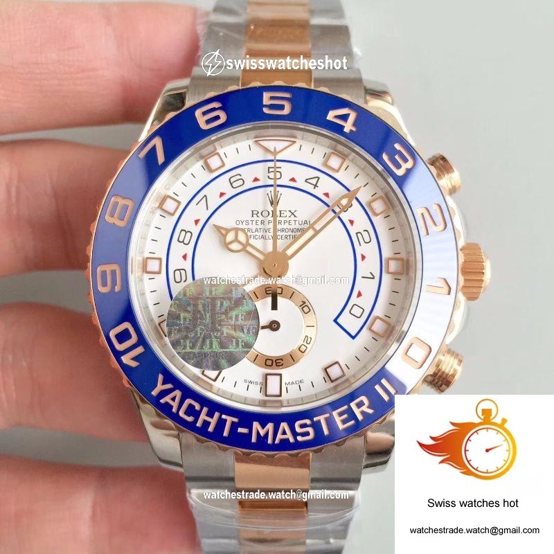 Rolex Yacht Master II 116681 JF Factory Rose Gold White Dial 1
