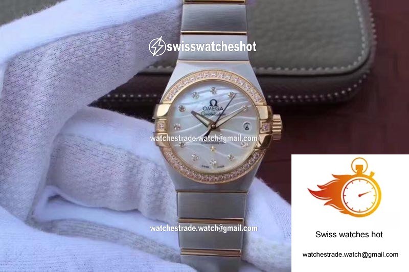 Omega Constellation Double Eagle Lady White Mother-Of-Pearl Dial 27MM 3S Factory 1