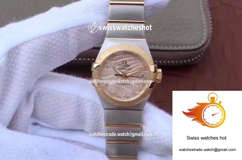 Omega Constellation Double Eagle Lady Yellow Mother-Of-Pearl Dial 27MM 3S Factory 1