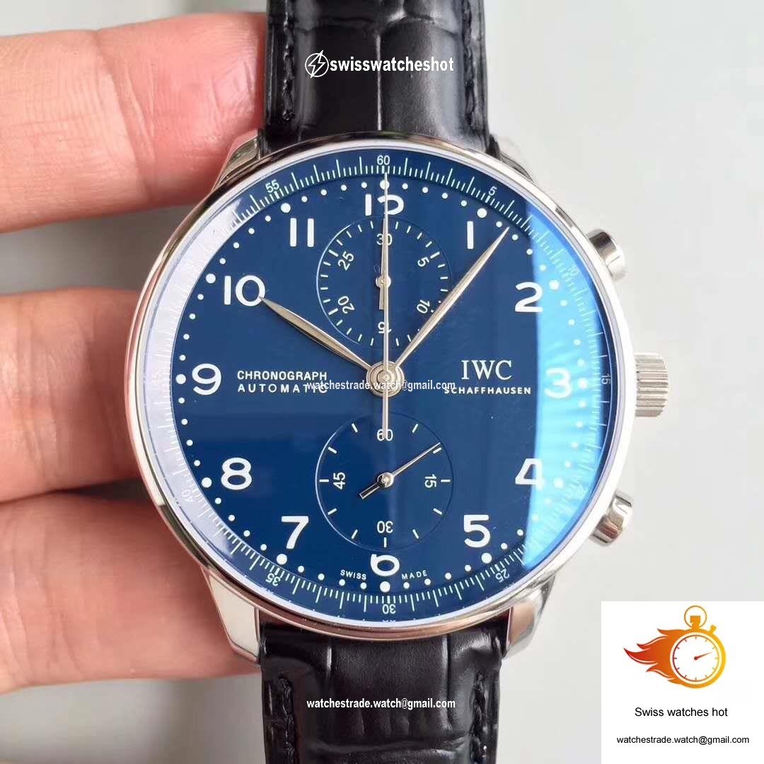 IWC Portugieser Chronograph Edition 150 Years IW371601 Blue Dial YL Factory 1