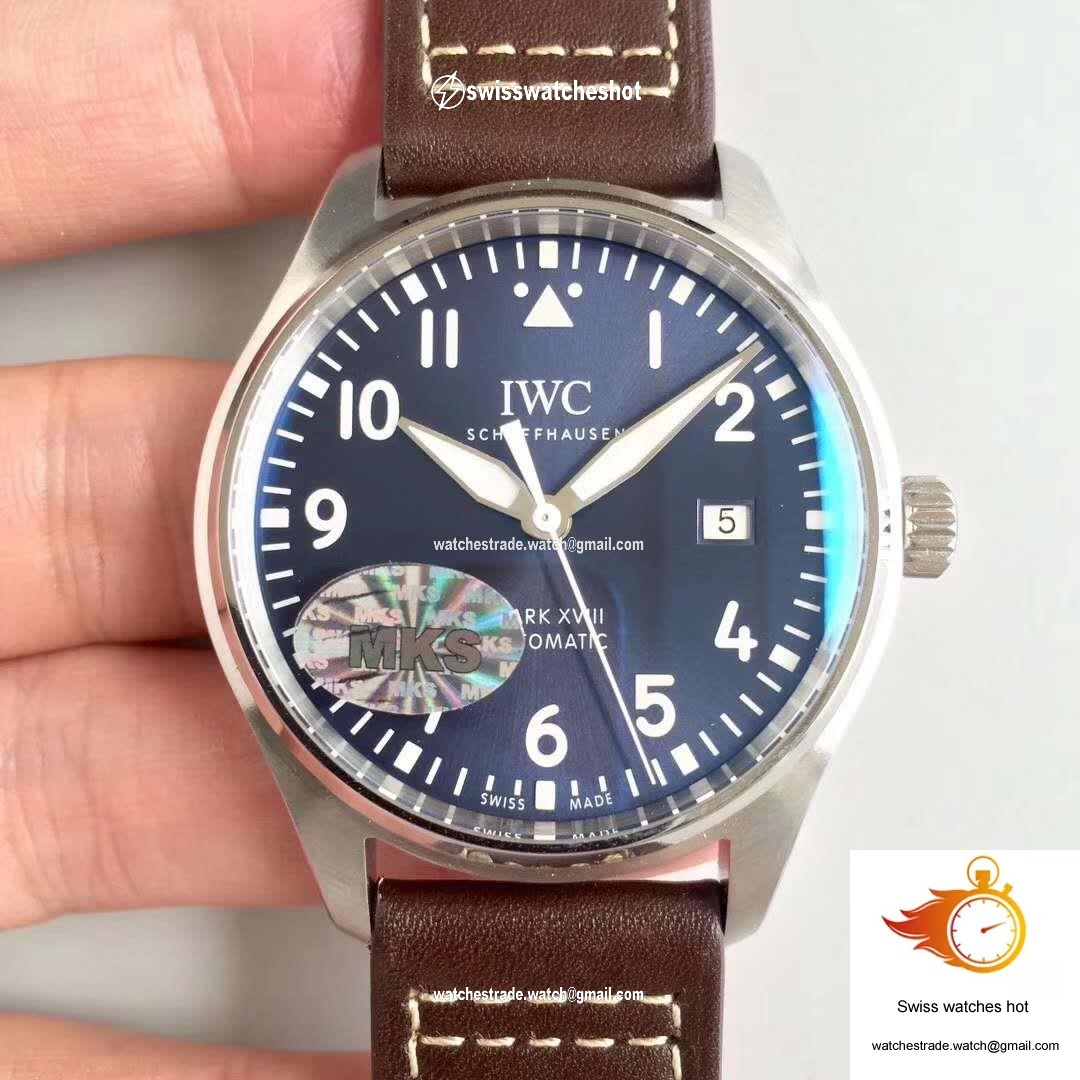 IWC Pilot Mark XVIII IW327004 MKS Factory Blue Dial 1