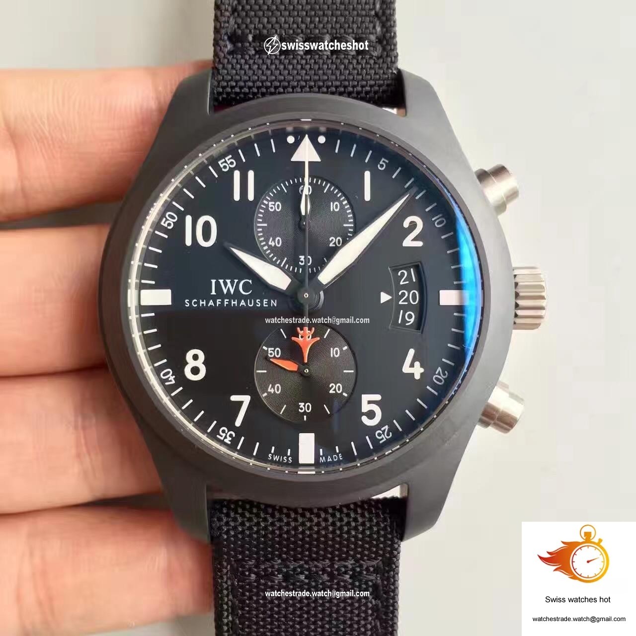 IWC Pilot Top Gun Chronograph IW389001 ZF Factory Anthracite Dial 1