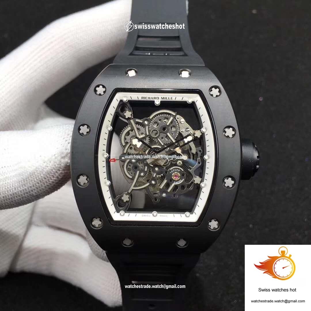 Richard Mille RM055 KV Factory Ceramic White Skeleton Dial 1