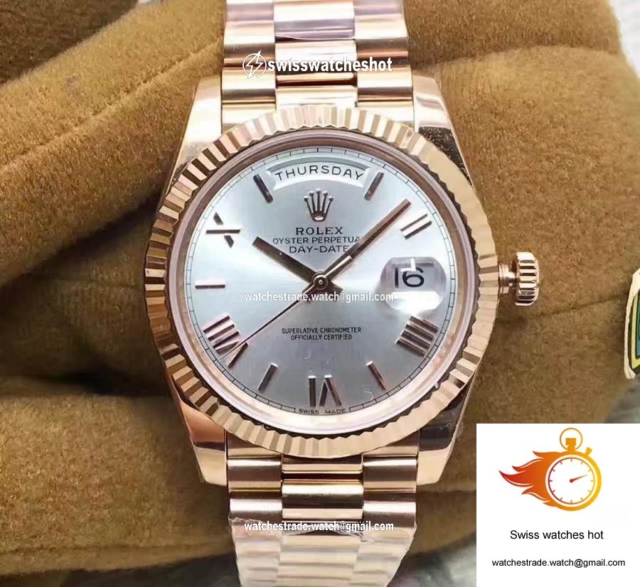 Rolex Day-Date 40 228235 Rose Gold 40MM EW Factory Sundust Dial 1