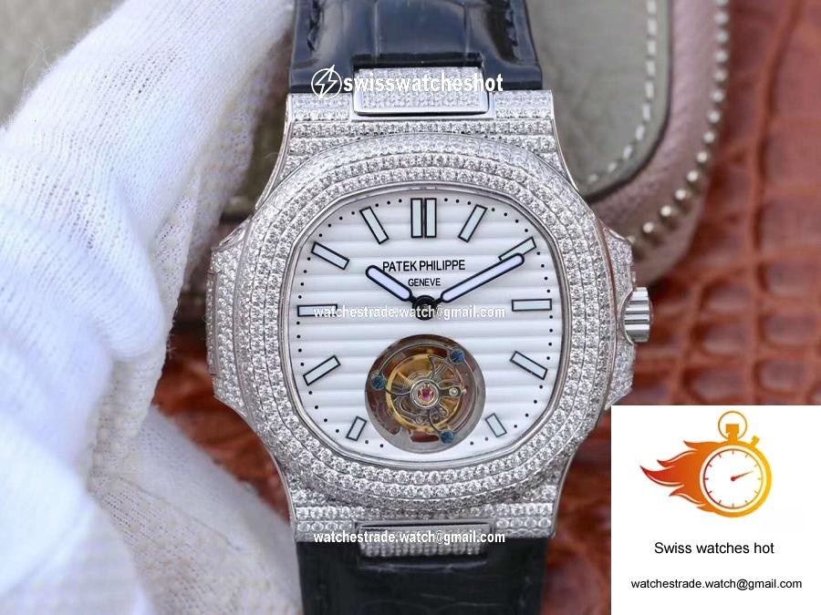 Patek Philippe Nautilus Jumbo 5711 Tourbillon 2018 R8 Factory White Dial 1