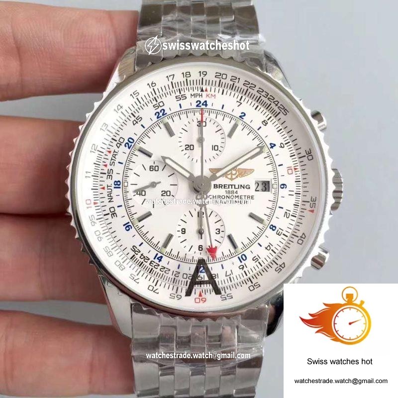 Breitling Navitimer World A2432212/G571-443A JF Factory White Dial 1